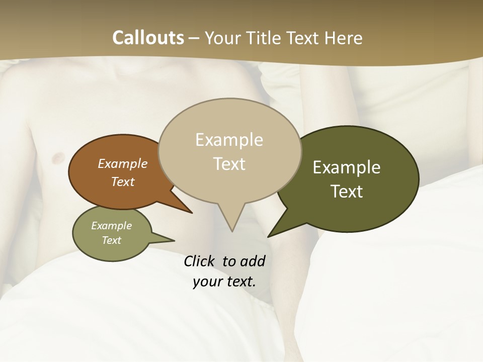 Fashion Portrait Of Beautiful Young Lovers In Bed PowerPoint Template