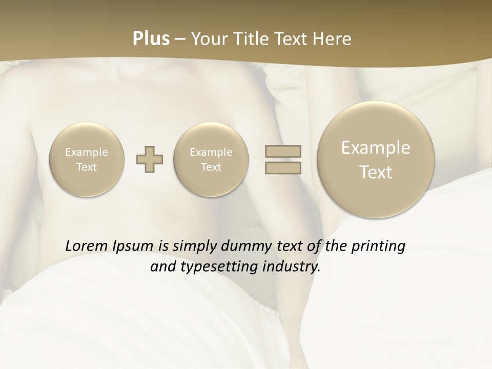 Fashion Portrait Of Beautiful Young Lovers In Bed PowerPoint Template