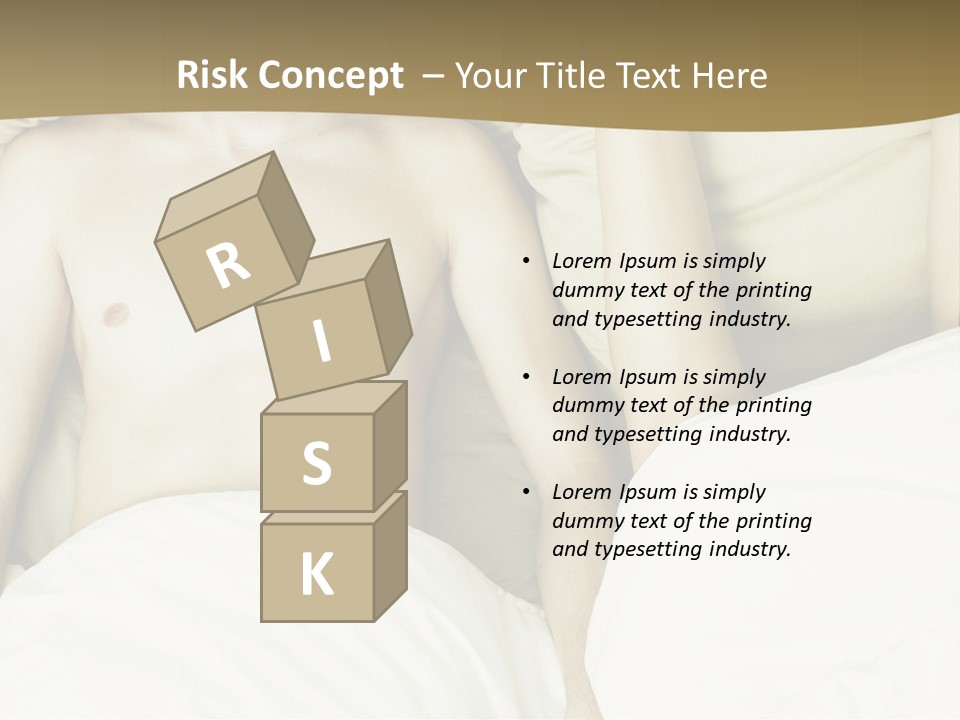 Fashion Portrait Of Beautiful Young Lovers In Bed PowerPoint Template