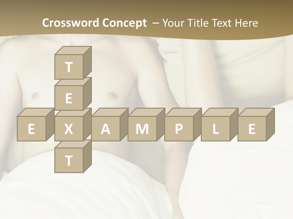 Fashion Portrait Of Beautiful Young Lovers In Bed PowerPoint Template