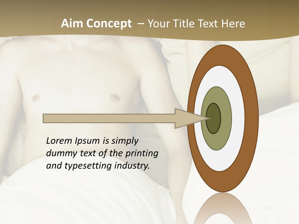 Fashion Portrait Of Beautiful Young Lovers In Bed PowerPoint Template