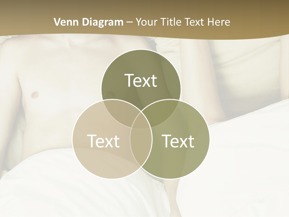 Fashion Portrait Of Beautiful Young Lovers In Bed PowerPoint Template