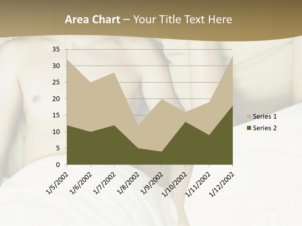 Fashion Portrait Of Beautiful Young Lovers In Bed PowerPoint Template