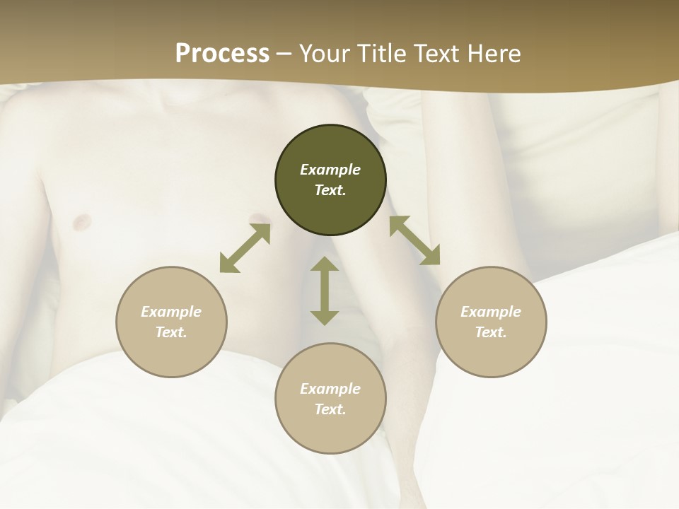 Fashion Portrait Of Beautiful Young Lovers In Bed PowerPoint Template