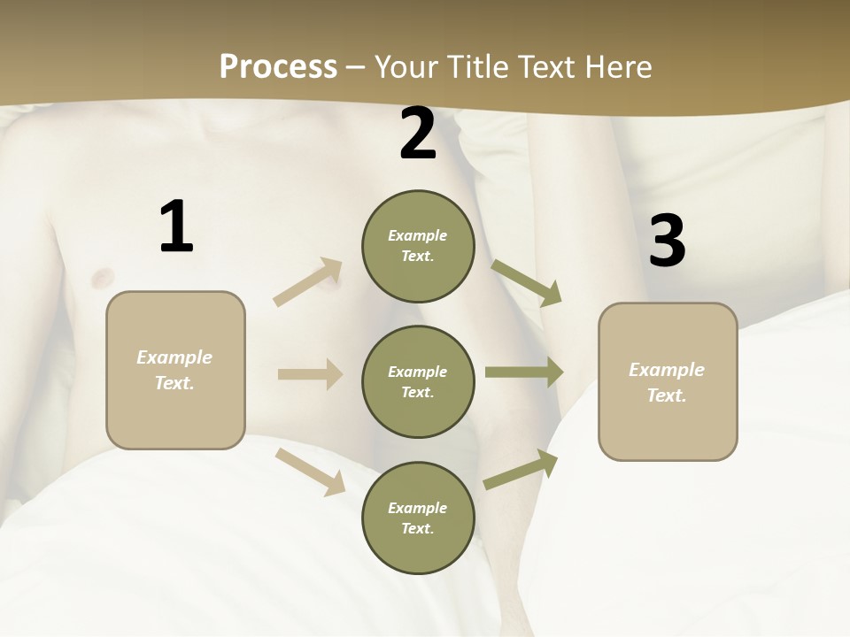 Fashion Portrait Of Beautiful Young Lovers In Bed PowerPoint Template