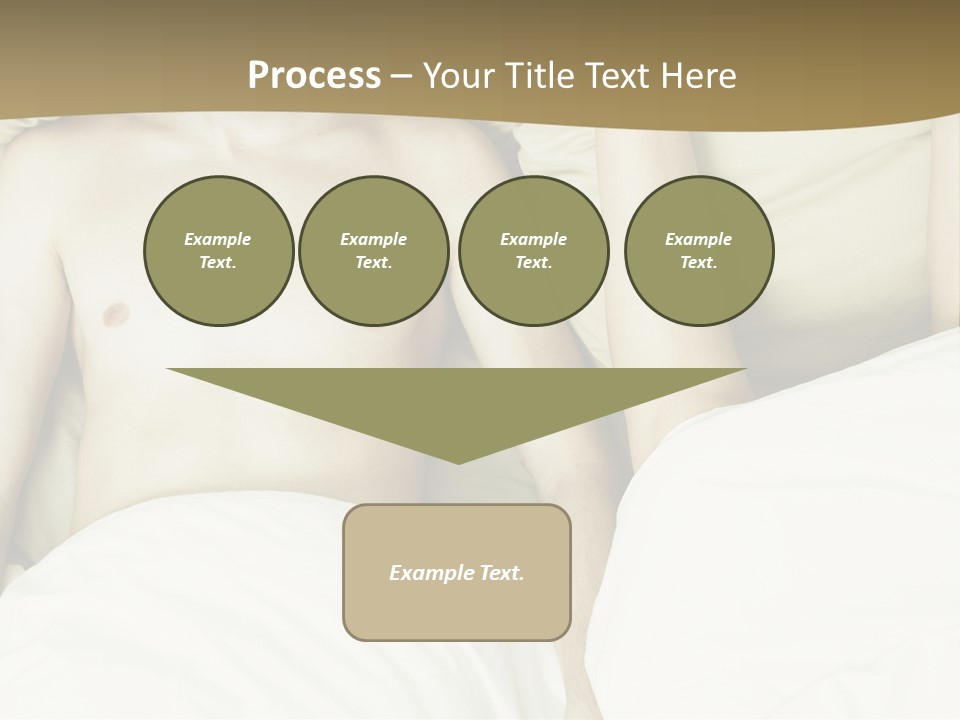 Fashion Portrait Of Beautiful Young Lovers In Bed PowerPoint Template