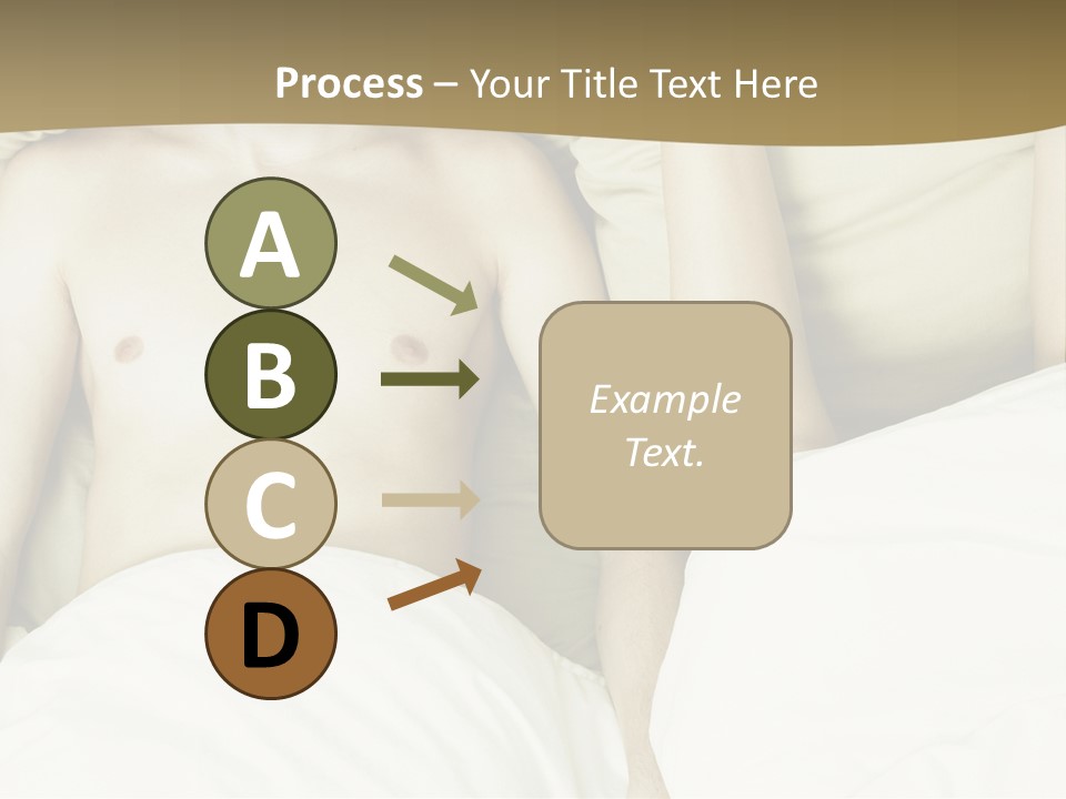 Fashion Portrait Of Beautiful Young Lovers In Bed PowerPoint Template