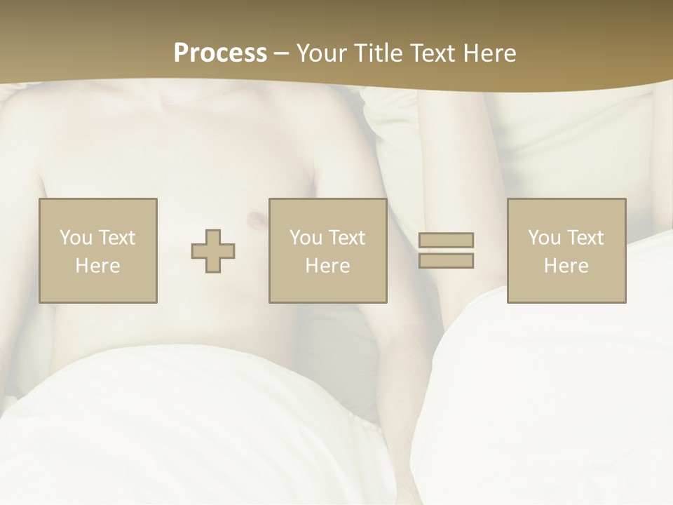 Fashion Portrait Of Beautiful Young Lovers In Bed PowerPoint Template