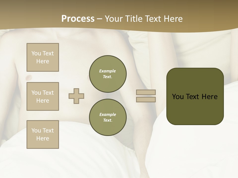 Fashion Portrait Of Beautiful Young Lovers In Bed PowerPoint Template