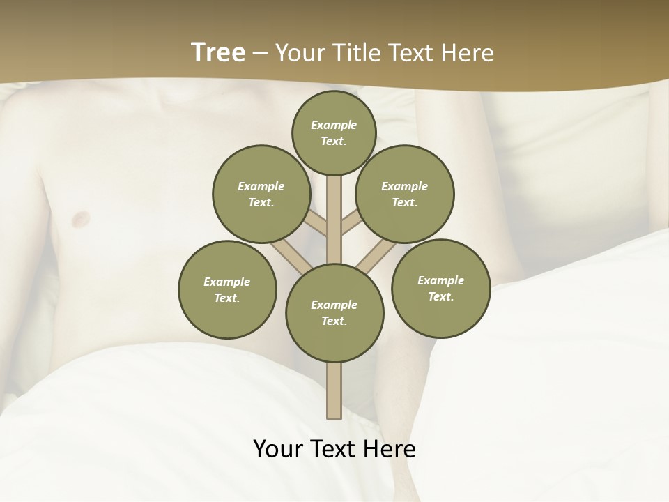 Fashion Portrait Of Beautiful Young Lovers In Bed PowerPoint Template