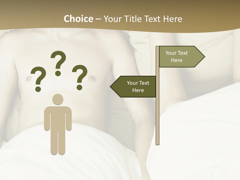 Fashion Portrait Of Beautiful Young Lovers In Bed PowerPoint Template