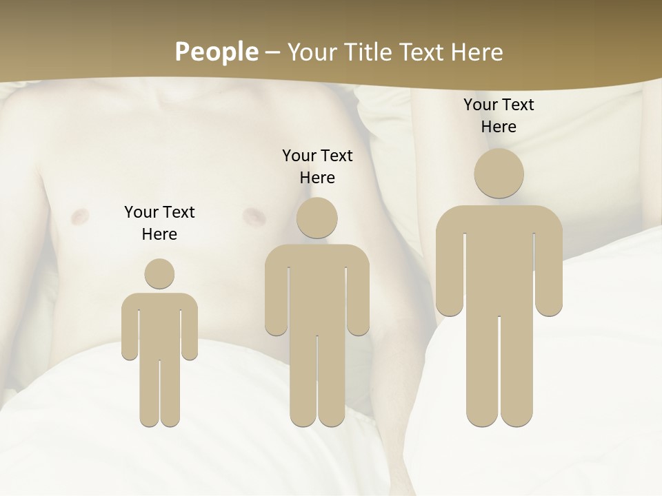 Fashion Portrait Of Beautiful Young Lovers In Bed PowerPoint Template