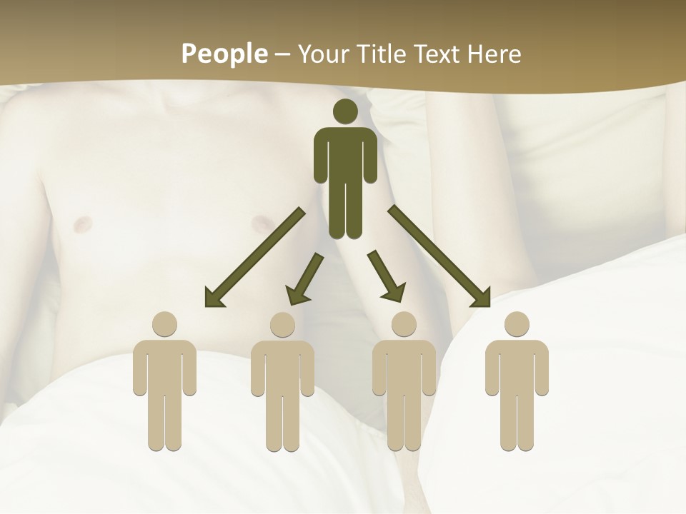 Fashion Portrait Of Beautiful Young Lovers In Bed PowerPoint Template