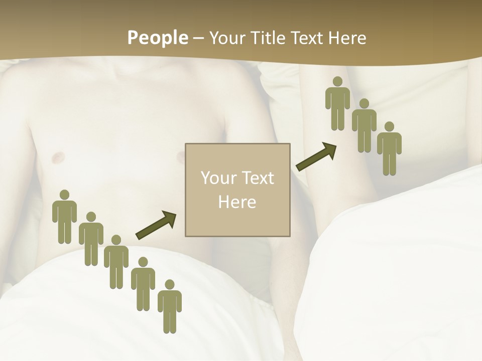 Fashion Portrait Of Beautiful Young Lovers In Bed PowerPoint Template