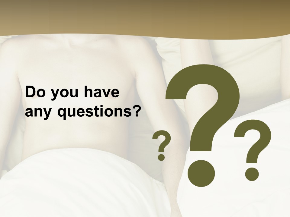 Fashion Portrait Of Beautiful Young Lovers In Bed PowerPoint Template