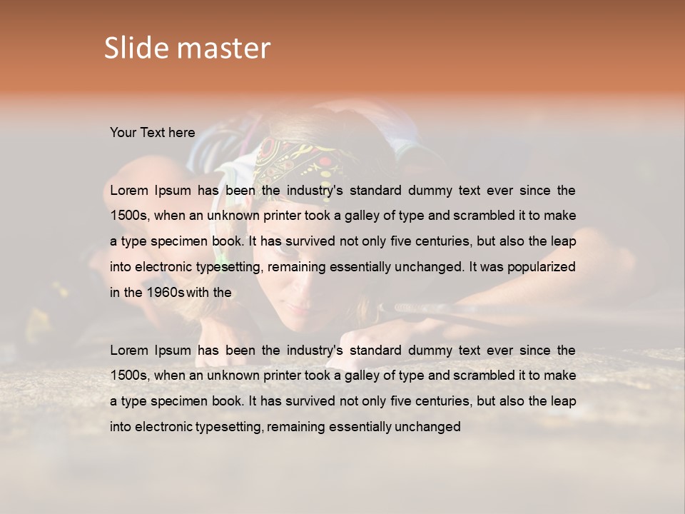 Vertical Image Of Woman Doing Exercise On The Mountain PowerPoint Template