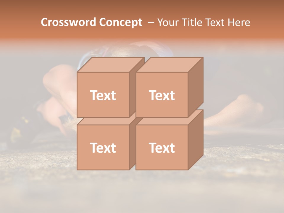 Vertical Image Of Woman Doing Exercise On The Mountain PowerPoint Template