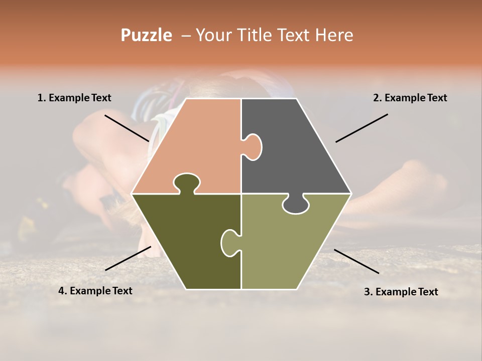 Vertical Image Of Woman Doing Exercise On The Mountain PowerPoint Template