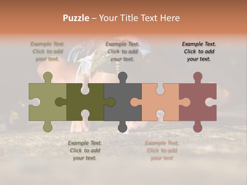 Vertical Image Of Woman Doing Exercise On The Mountain PowerPoint Template