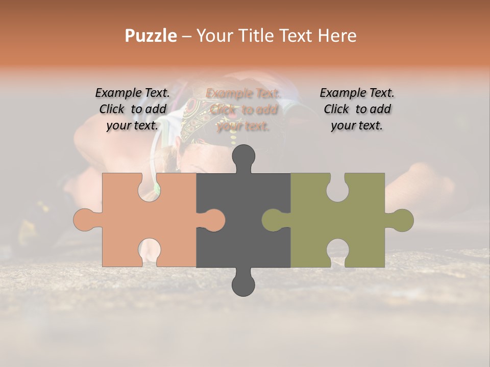 Vertical Image Of Woman Doing Exercise On The Mountain PowerPoint Template