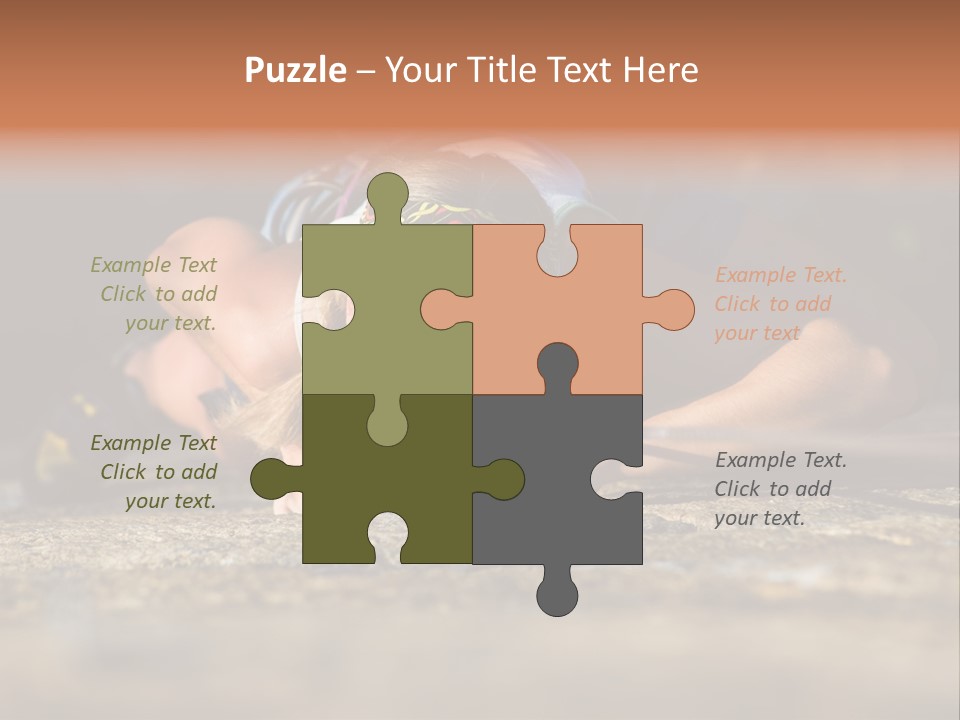 Vertical Image Of Woman Doing Exercise On The Mountain PowerPoint Template