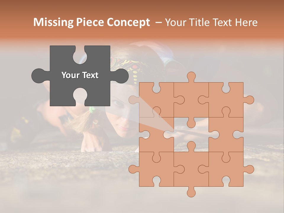 Vertical Image Of Woman Doing Exercise On The Mountain PowerPoint Template