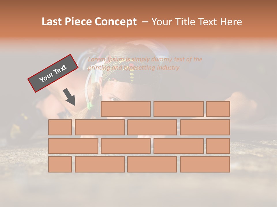 Vertical Image Of Woman Doing Exercise On The Mountain PowerPoint Template
