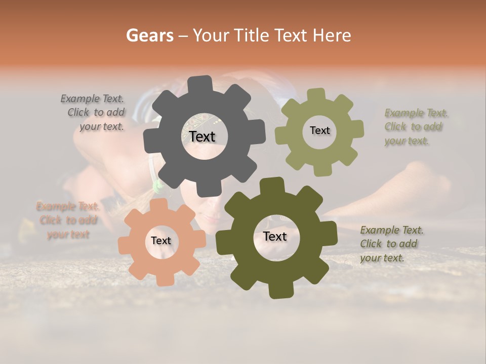 Vertical Image Of Woman Doing Exercise On The Mountain PowerPoint Template