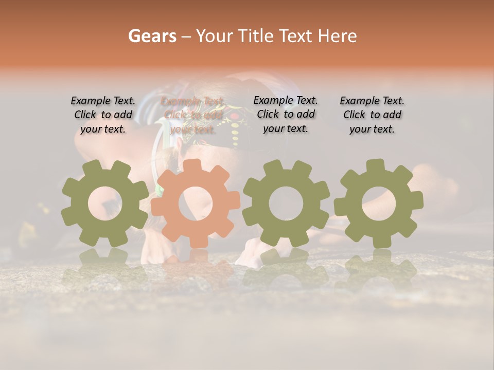 Vertical Image Of Woman Doing Exercise On The Mountain PowerPoint Template