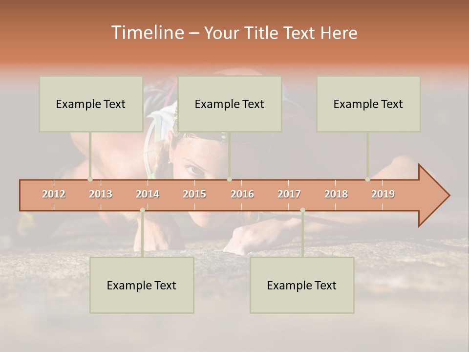 Vertical Image Of Woman Doing Exercise On The Mountain PowerPoint Template