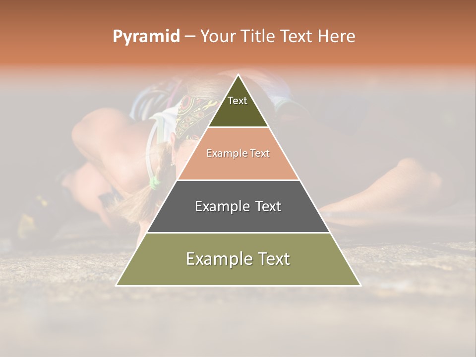 Vertical Image Of Woman Doing Exercise On The Mountain PowerPoint Template