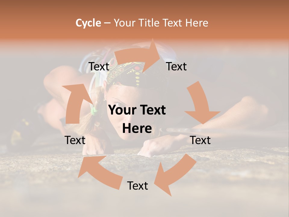 Vertical Image Of Woman Doing Exercise On The Mountain PowerPoint Template