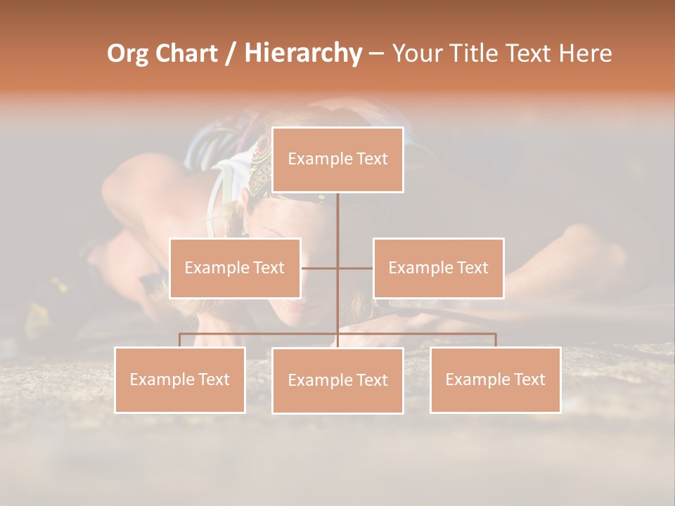 Vertical Image Of Woman Doing Exercise On The Mountain PowerPoint Template