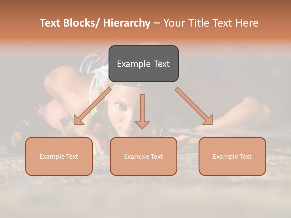 Vertical Image Of Woman Doing Exercise On The Mountain PowerPoint Template