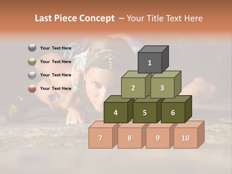 Vertical Image Of Woman Doing Exercise On The Mountain PowerPoint Template