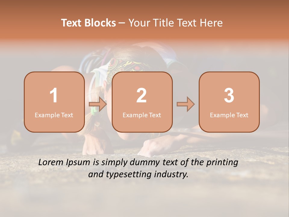 Vertical Image Of Woman Doing Exercise On The Mountain PowerPoint Template