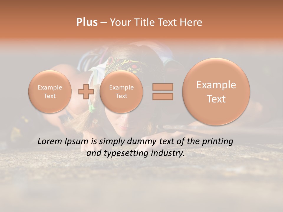 Vertical Image Of Woman Doing Exercise On The Mountain PowerPoint Template