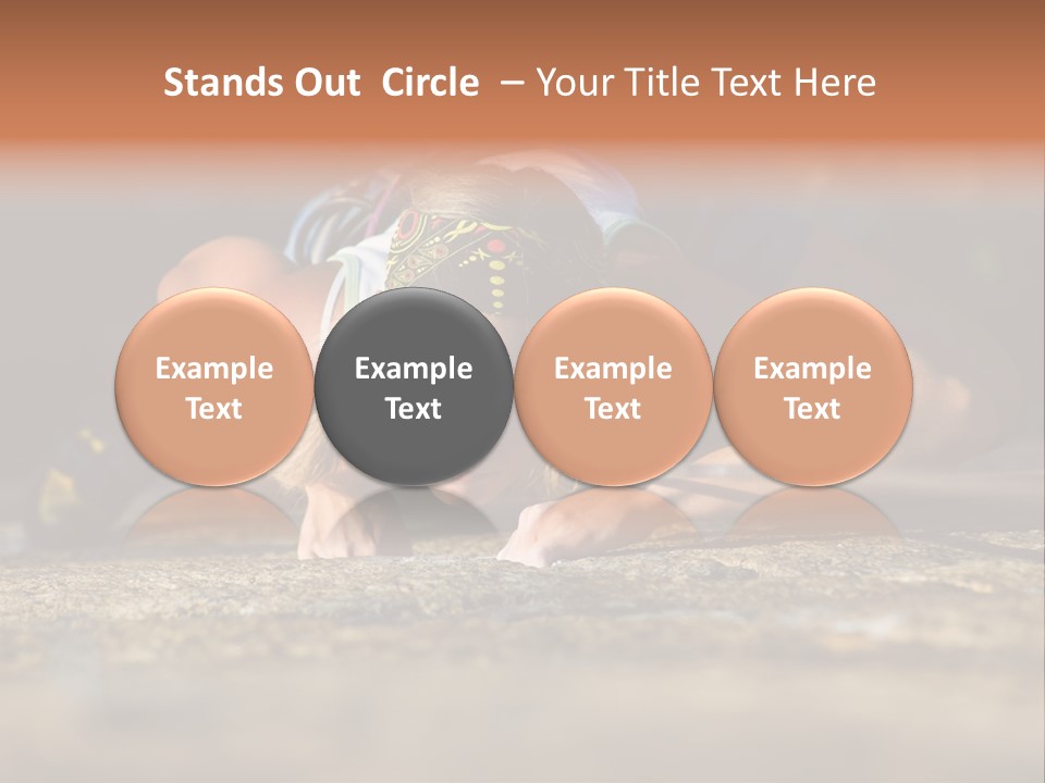 Vertical Image Of Woman Doing Exercise On The Mountain PowerPoint Template