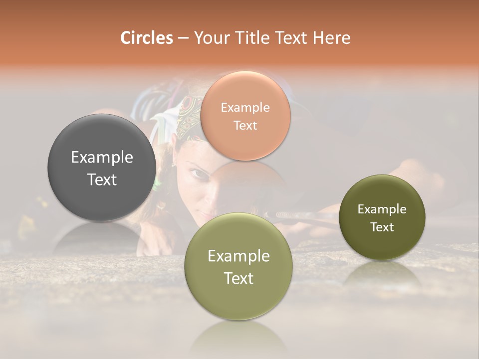 Vertical Image Of Woman Doing Exercise On The Mountain PowerPoint Template