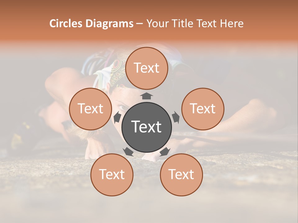 Vertical Image Of Woman Doing Exercise On The Mountain PowerPoint Template