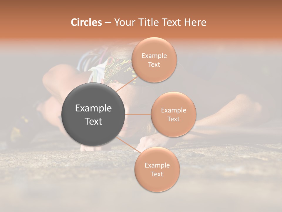 Vertical Image Of Woman Doing Exercise On The Mountain PowerPoint Template