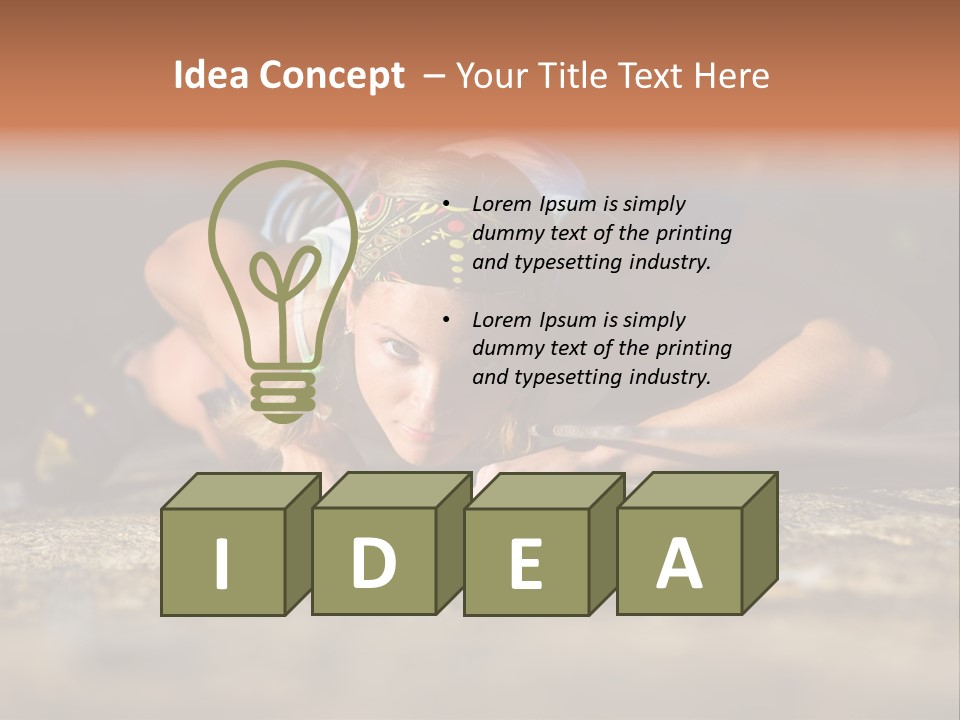 Vertical Image Of Woman Doing Exercise On The Mountain PowerPoint Template