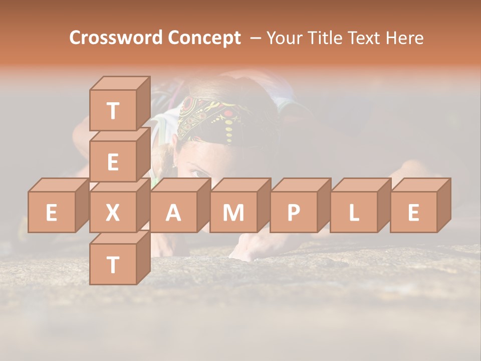 Vertical Image Of Woman Doing Exercise On The Mountain PowerPoint Template