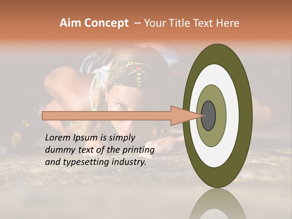 Vertical Image Of Woman Doing Exercise On The Mountain PowerPoint Template