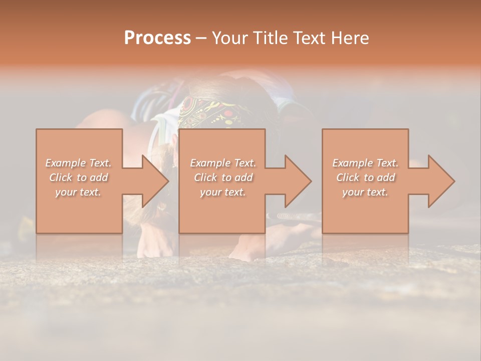 Vertical Image Of Woman Doing Exercise On The Mountain PowerPoint Template