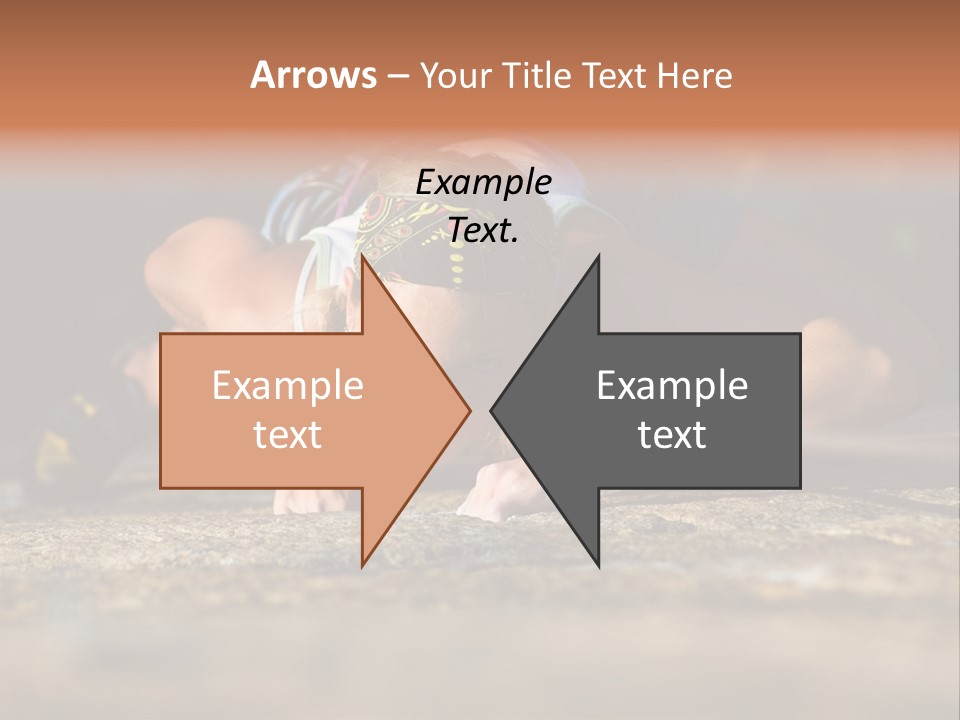 Vertical Image Of Woman Doing Exercise On The Mountain PowerPoint Template