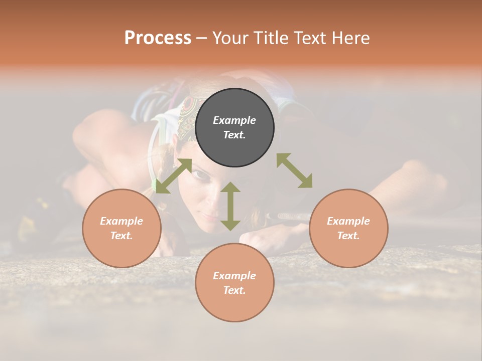 Vertical Image Of Woman Doing Exercise On The Mountain PowerPoint Template