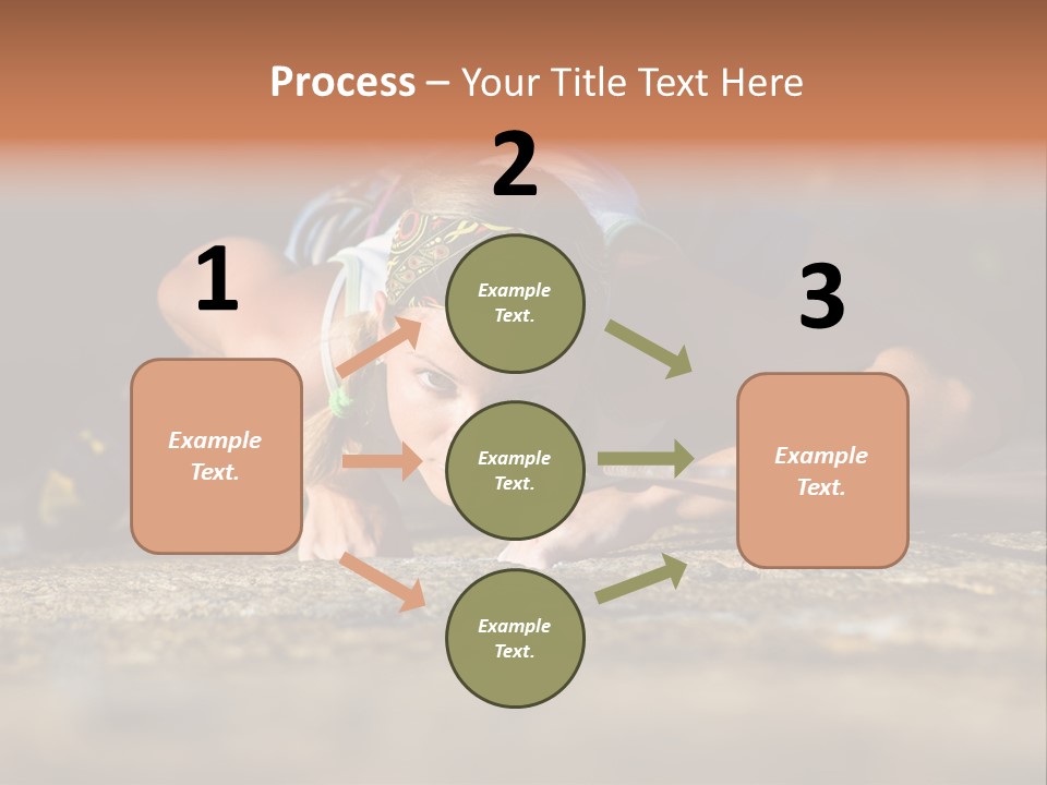 Vertical Image Of Woman Doing Exercise On The Mountain PowerPoint Template