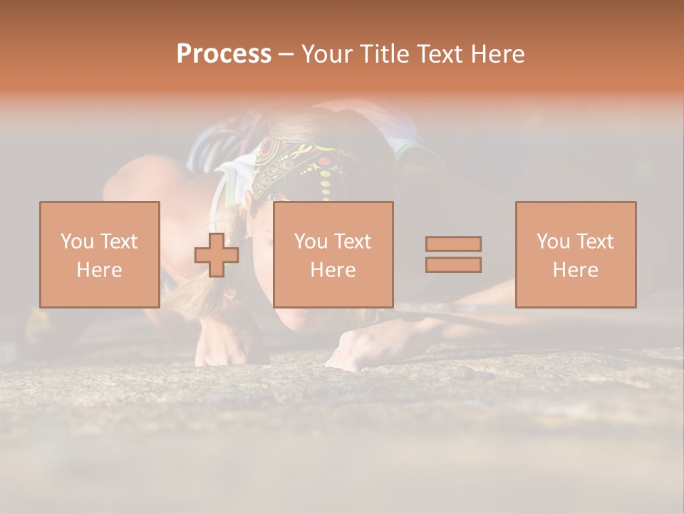 Vertical Image Of Woman Doing Exercise On The Mountain PowerPoint Template