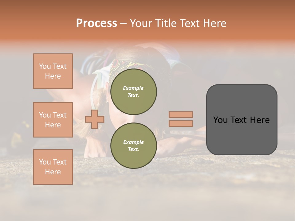 Vertical Image Of Woman Doing Exercise On The Mountain PowerPoint Template